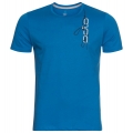 Odlo Wander-/Freizeit Tshirt Crew Neck Nikko mit Logo-Print (50% Baumwolle, 50% Polyester) indigoblau Herren